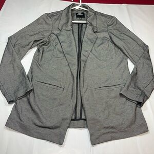 Liverpool black white jacket Boyfriend Geometric Blazer coat Womens S Open Front